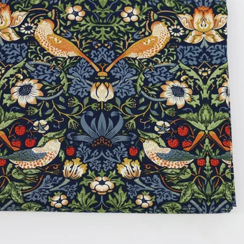 

100cm*110cm vintage cotton fabric printed birds craft sewing material cotton