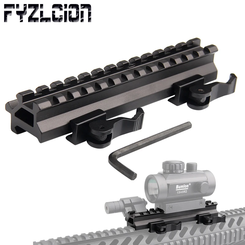 

Tactical Quick Installation Removable Double Corner Picatinny Rail Weaver/Point QD Handle Lock System 13 Slot