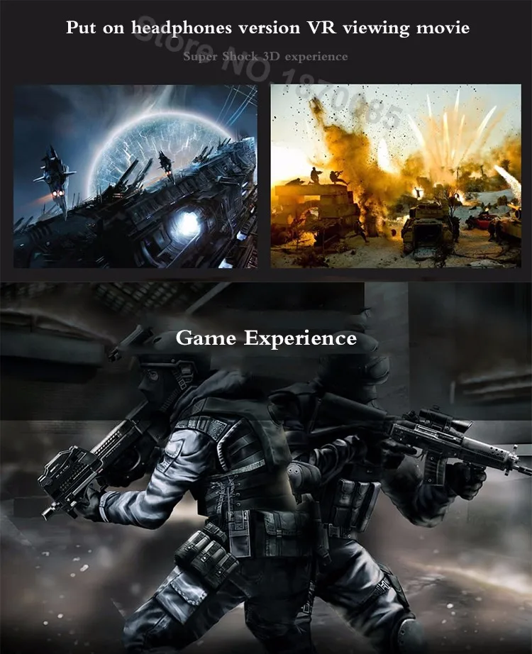 Newest VR Shinecon 4.0 Google cardboard VR BOX with Headphone VR Virtual Reality 3D Glasses PK Z4 For 4.5-6.0 inch Smartphone (4)
