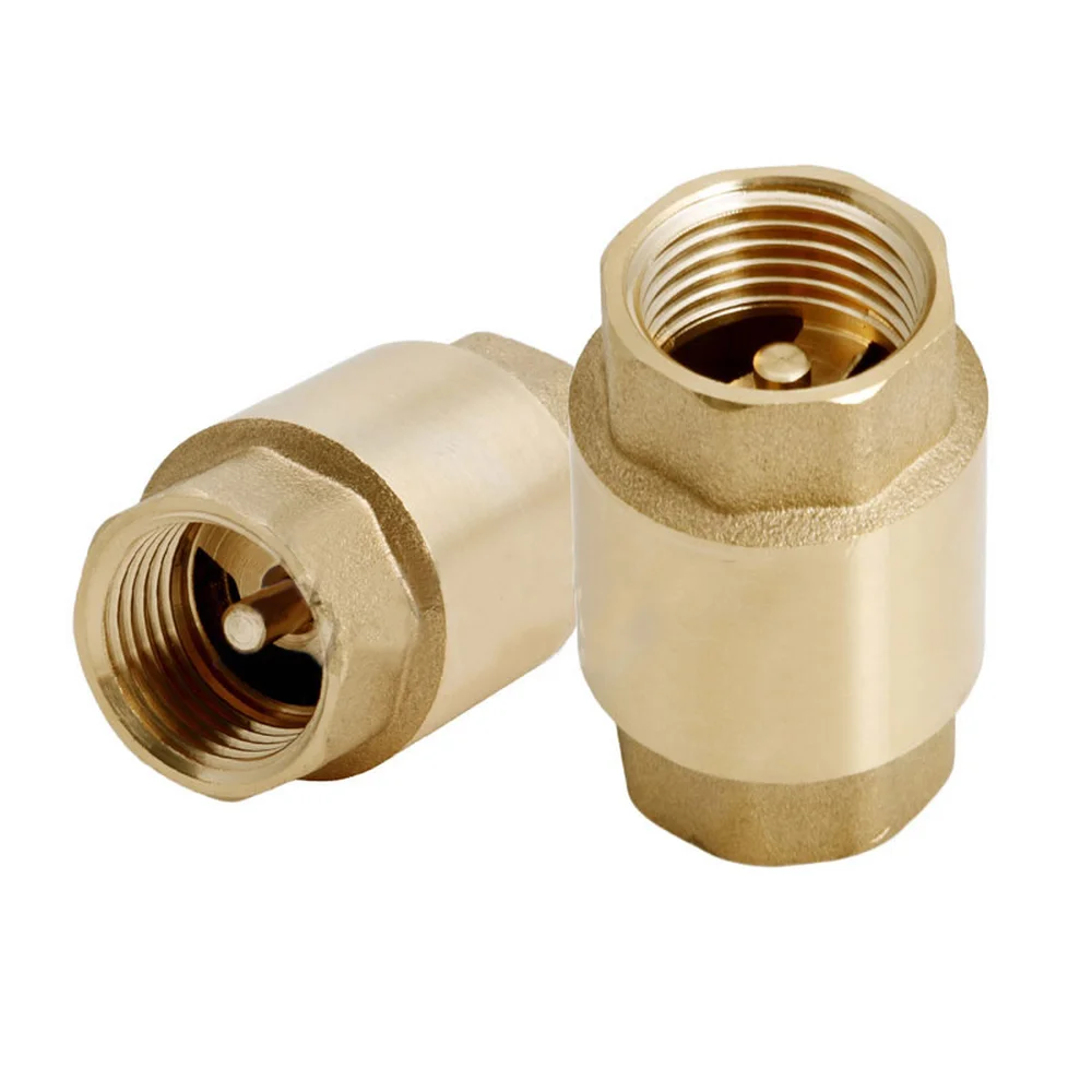 

1pc New 1/2'' NPT Brass Thread In-Line Spring Check Valve 200WOG
