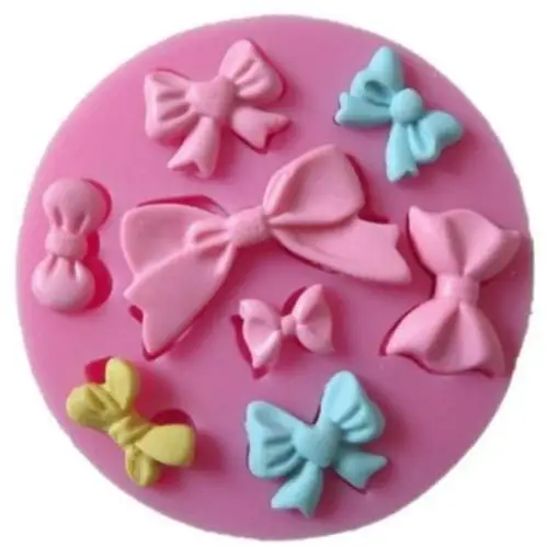 

DIY Silicone Fondant Cake Mold Chocolate Baking Decor Tool Mold Mini Bow Chocolate Wedding Cake Decorating Tools