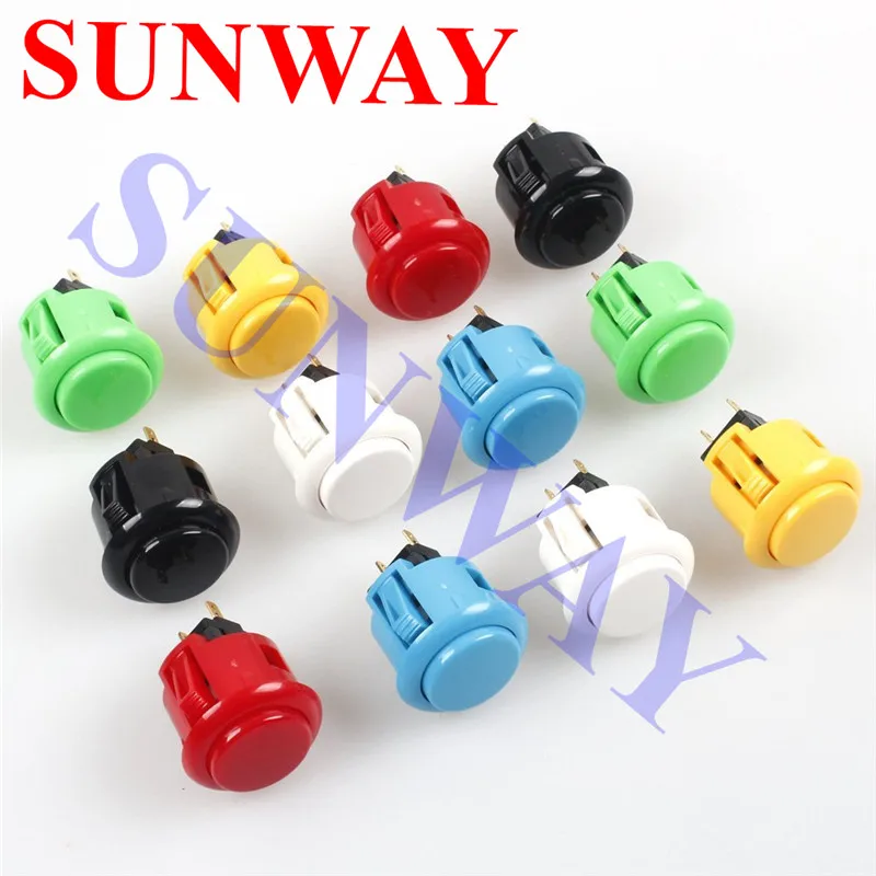 12x Sanwa OBSF-24 кнопочный 24 мм Аркады пуговицы для JAMMA MAME PS3 Xbox 360