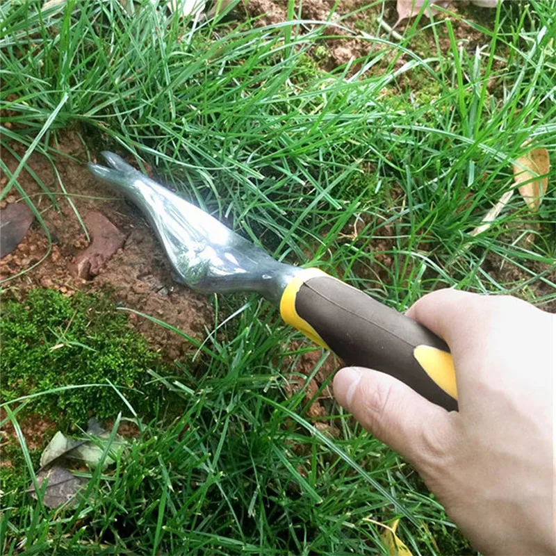 Ручная вилка для бурения, металлические ручные садовые инструменты, инструмент для выкапывания травы, инструмент для выкапывания корней