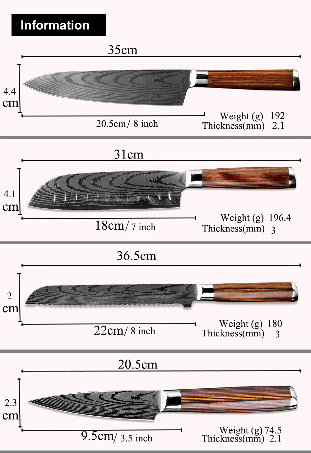 XITUO кухонный набор ножей для повара из нержавеющей стали японский нож сантоку дамасский узор ломтик Meatsushi нож кухонный нож