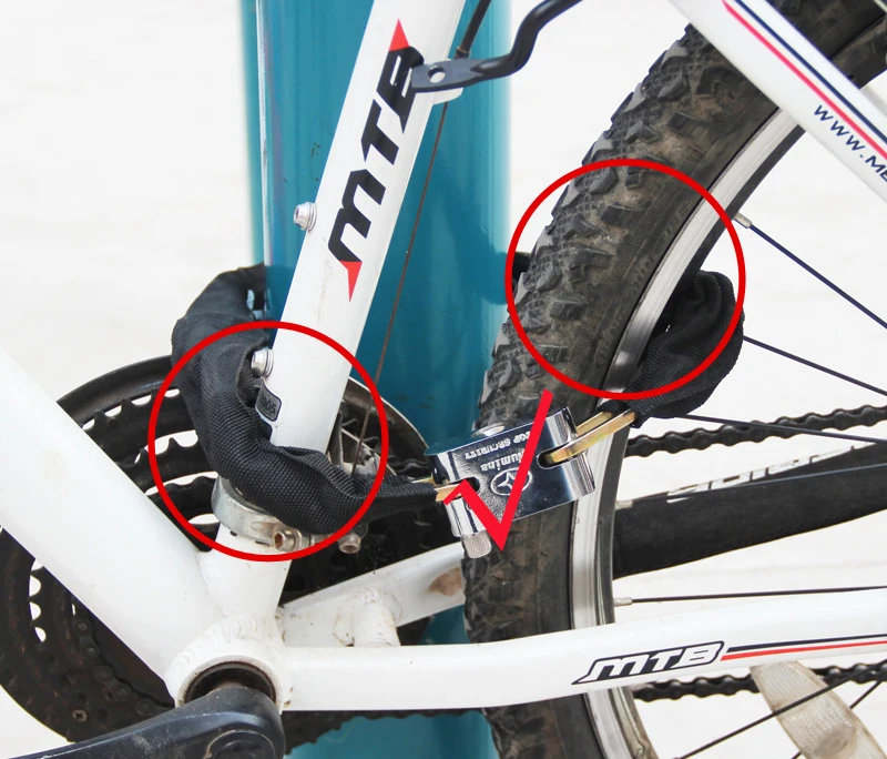 رشاقته دراجة قفل candado bicicleta مكافحة سرقة دراجة نارية سيارة كهربائية أقفال دائم للصدأ Mtb جبل الطريق الدراجة سلسلة قفل