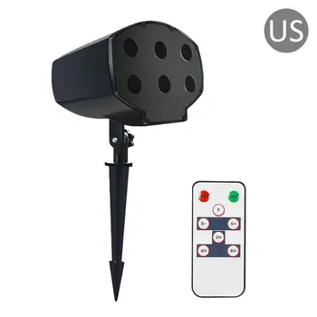 

LED Outdoor Remote Control Waterproof Snowflake Lamp Christmas Decoration LED Projector Snowing Under Ground Lamp Decking Lawn L