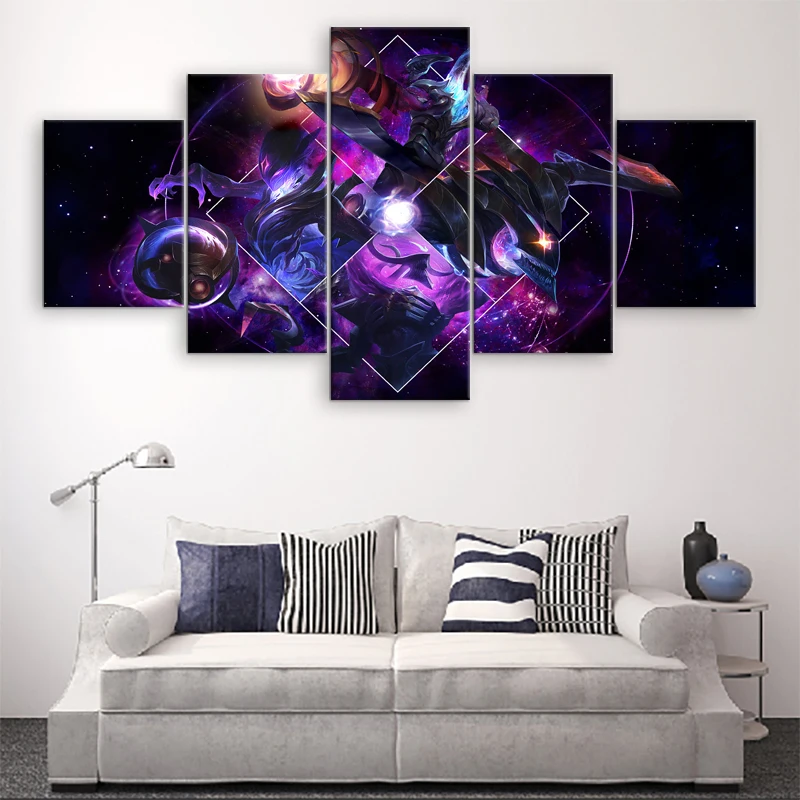 5-Pieces-Canvas-Printed-Dark-Star-Character-Home-Decor-Canvas-Painting-Pictures-League-of-Legends-Wall