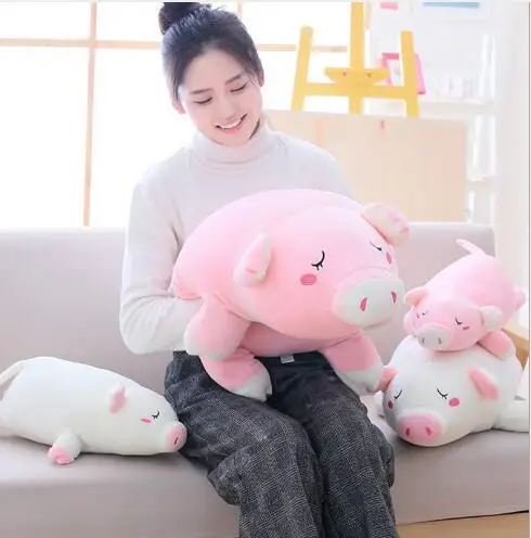 

WYZHY down cotton pig doll pillow plush toy sofa decoration to send friends and children gifts 40CM