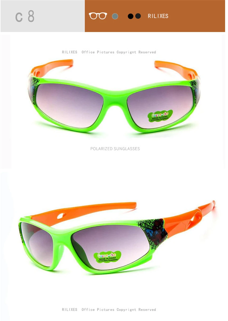 Kids Sunglasses UV400  Child Baby Safety Coating Fashion Accessories Eyewear for Kid UV400 Eyewear (6)