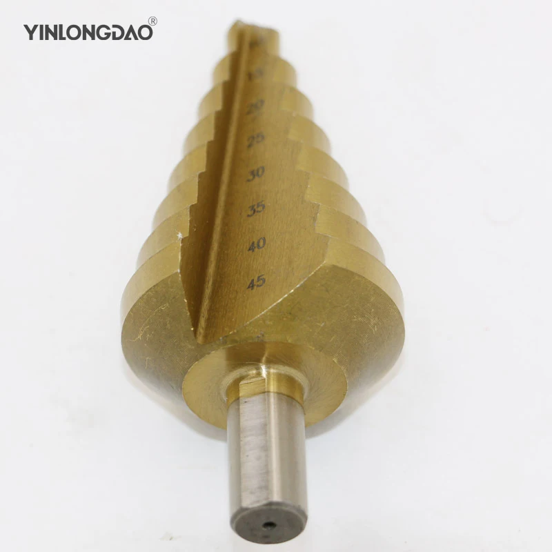 

Step drill bit Triangle auger drill 10-45mm Triangular shank drill spiral groove step triangular pagoda shape Cobalt Alloy