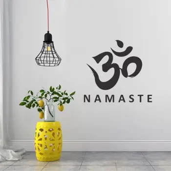 

Wall Art Vinyl Decal Namaste Buddha Yoga OM Studio Wall Sticker Peace Love Decor Home Decoration Yoga Style Wall Art Mural AY811