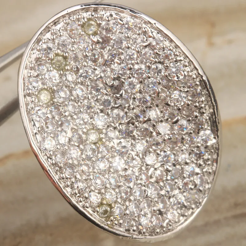 

Filigree Adjust White Crystal 925 Sterling Silver & Trendy Jewelry Ring Size 6 / 7 / 8 / 9 S0879