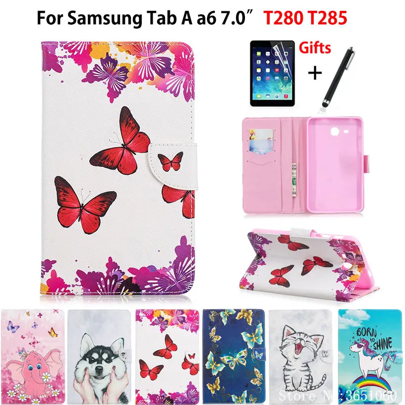 Чехол для Samsung Galaxy Tab A a6 7 0 2016 T280 T285 SM-T285 дюйма Обложка чехол планшета с рисунком