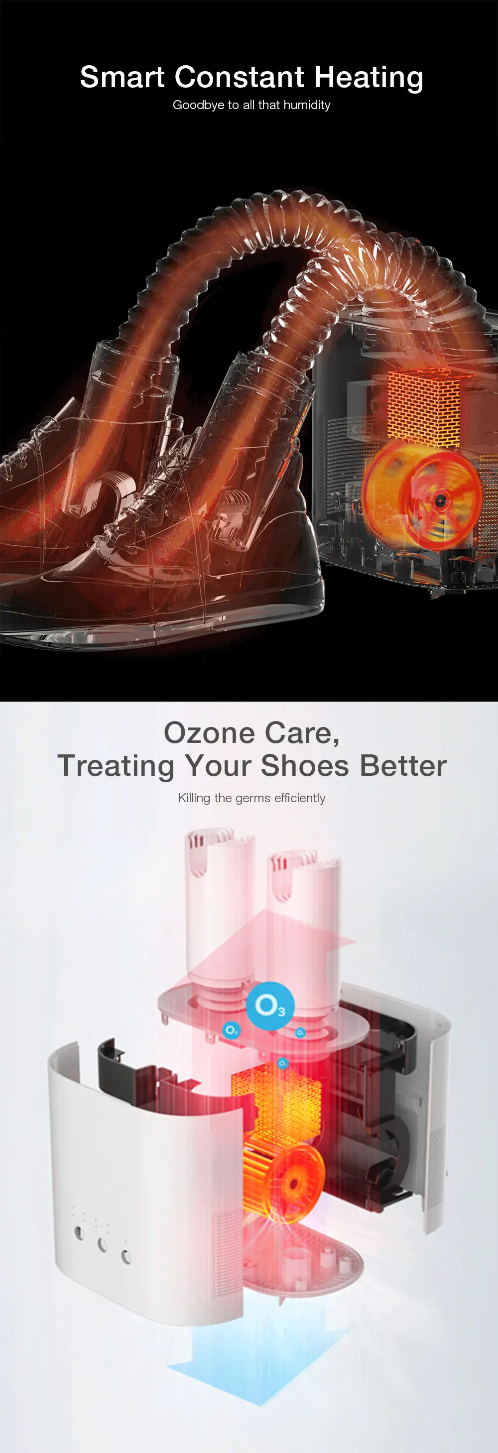 Deerma HX10 интеллектуальная 3 в 1 Выдвижная сушилка для обуви мульти-эффект стерилизации u-образная воздушная Обувь Держатель осушитель