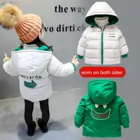 สวมใส่สองด้านเด็กเสื้อฤดูใบไม้ร่วงฤดูหนาว 2019 เสื้อแจ็คเก็ตเด็กอบอุ่นหนาเสื้อคลุมเด็ก Outerwear เสื้อเด็กผู้หญิงเสื้อผ้า