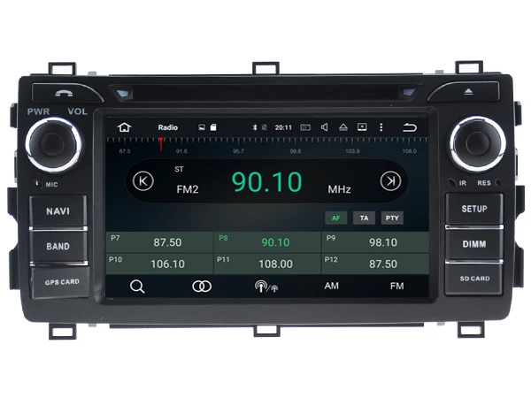 Flash Deal Ips screen Android 8.0 Car Dvd Navi Player FOR TOYOTA AURIS 2013 gps suto stereo audio multimedia 12