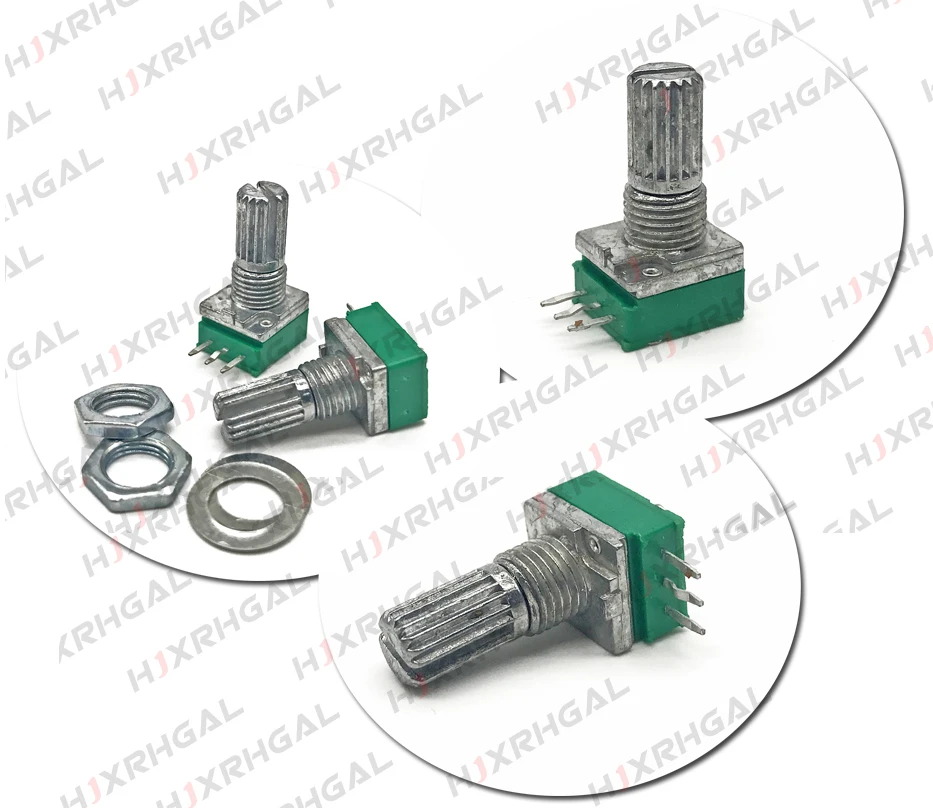 5 шт. RK097N 10 к один связанный потенциометр B10K с переключателем аудио 3-контактный вал 15 мм усилитель уплотнительный потенциометр
