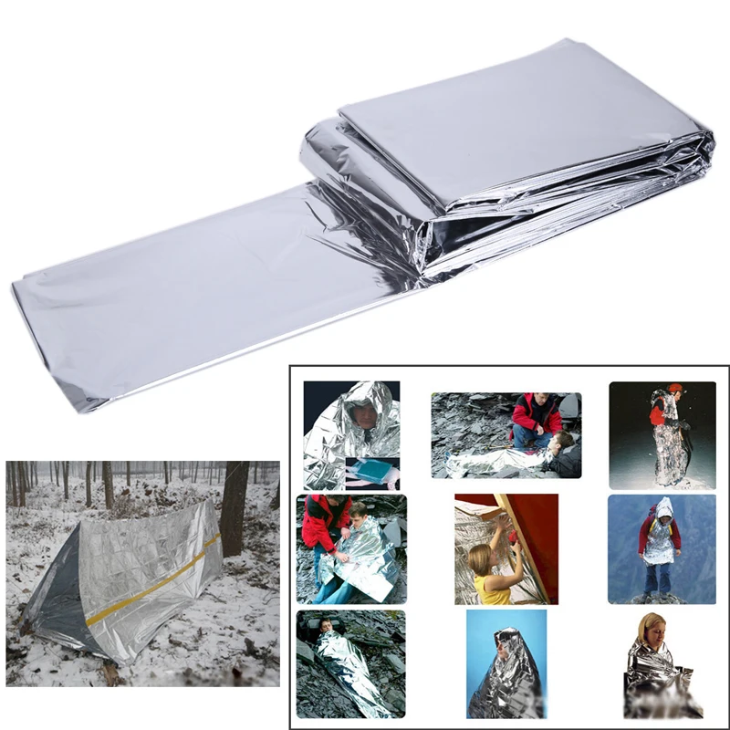 Outdoor Emergency Insulation Blanket Camping Tent First Aid Travel Kit