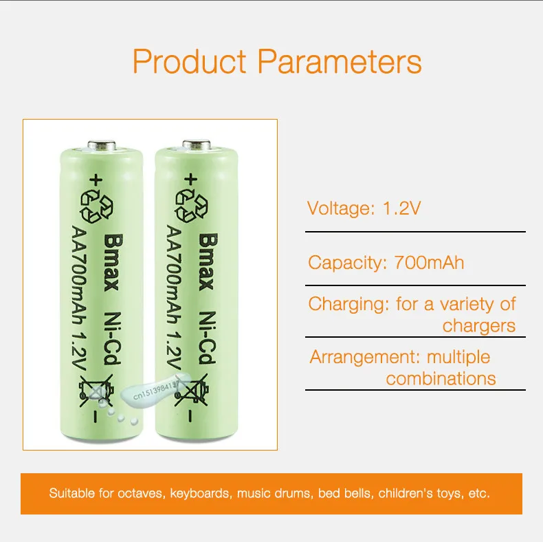 Kpay 2/4/6/8 шт. AAA 600 мА/ч, NI-CD 1,2 V Перезаряжаемые Батарея 3A 7# Батарея для камеры, игрушки