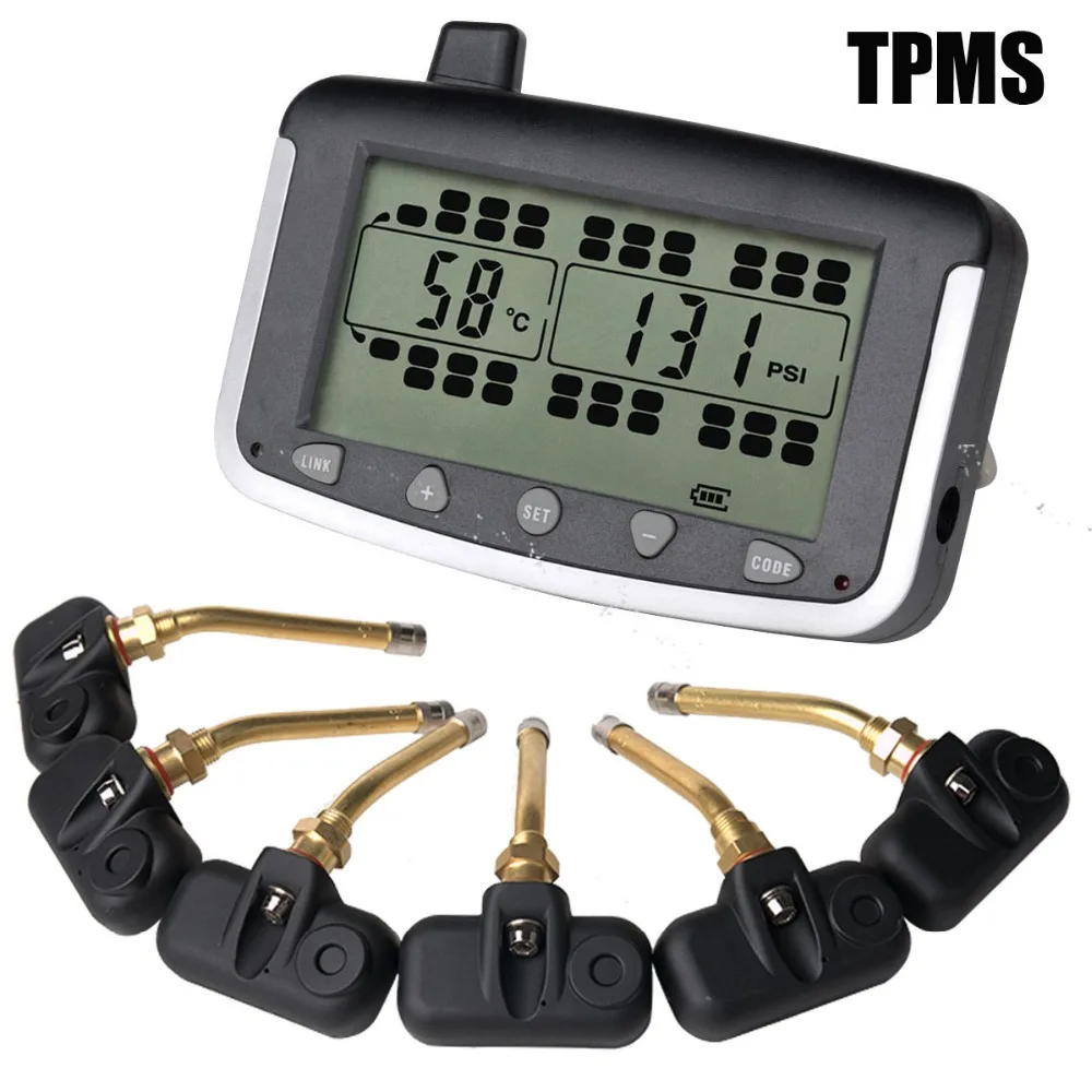 Tire Pressure Monitoring System Car TPMS with 6 pcs Internal Sensors Truck Trailer, RV, Bus