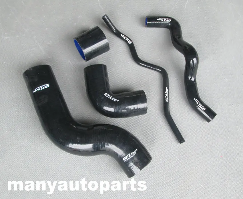 

FOR VW GOLF/JETTA/BORA MARK 4 MK IV A4 PQ34 1.8T TURBO BOOST SILICONE HOSE KIT 96-05 BLACK