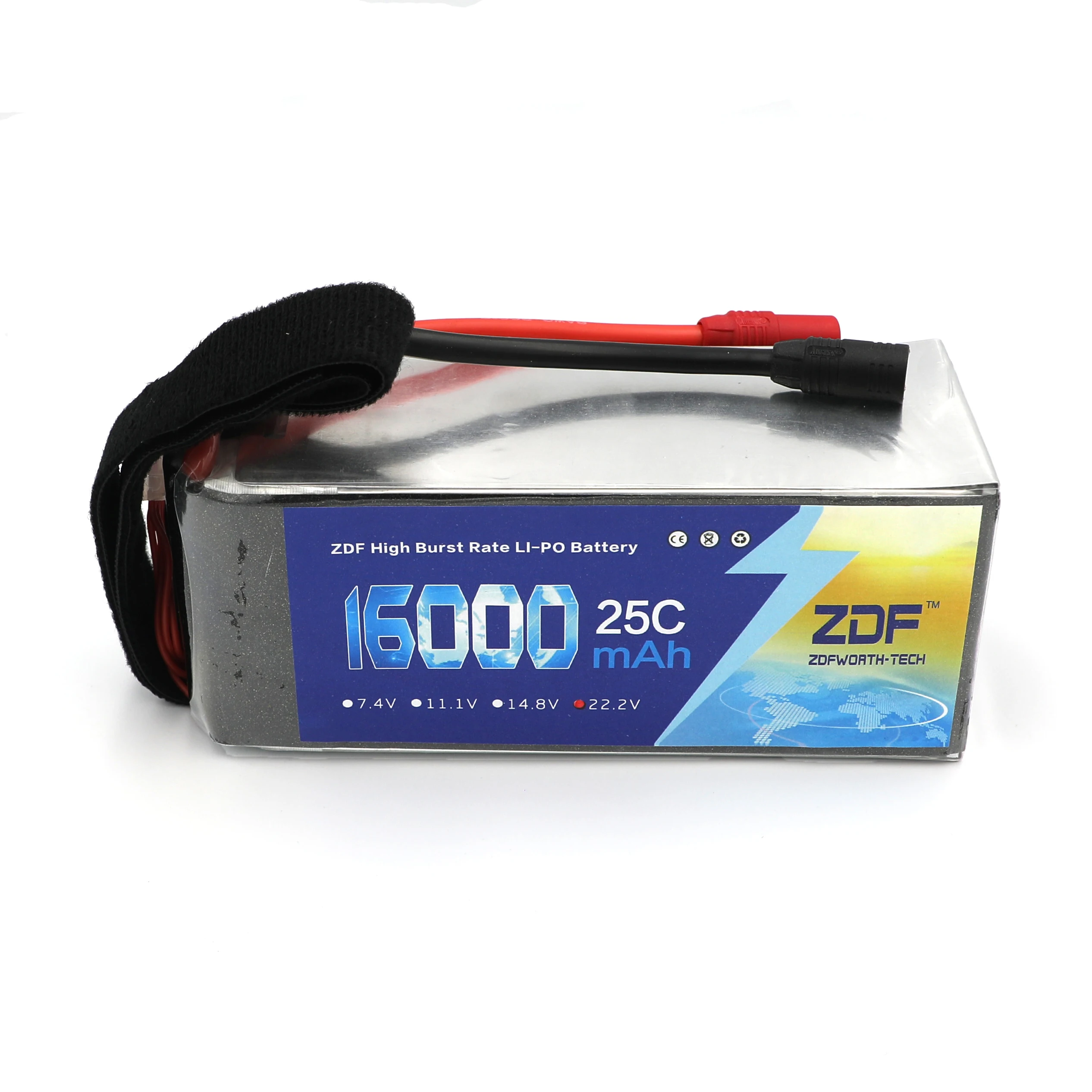 ZDF гарантия качества LiPo батарея 6S 22,2 V 16000mAh 25C max 50C для машина для защиты растений Радиоуправляемый Дрон