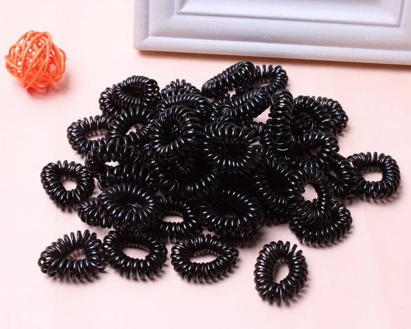 10 قطع أسلاك الهاتف مرنة سيليكون المطاط اللثة الربيع اكسسوارات للشعر scrunchy الهاتف الحبل النساء الفتيات