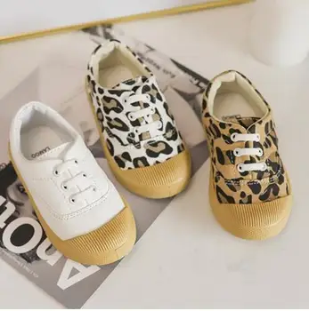 

Size 21-30 Child Sneakers Canvas Shoes For Baby Toddlers Shoes Soft Bottom Cow Sole Child Baby Girls Sneaker Canvas