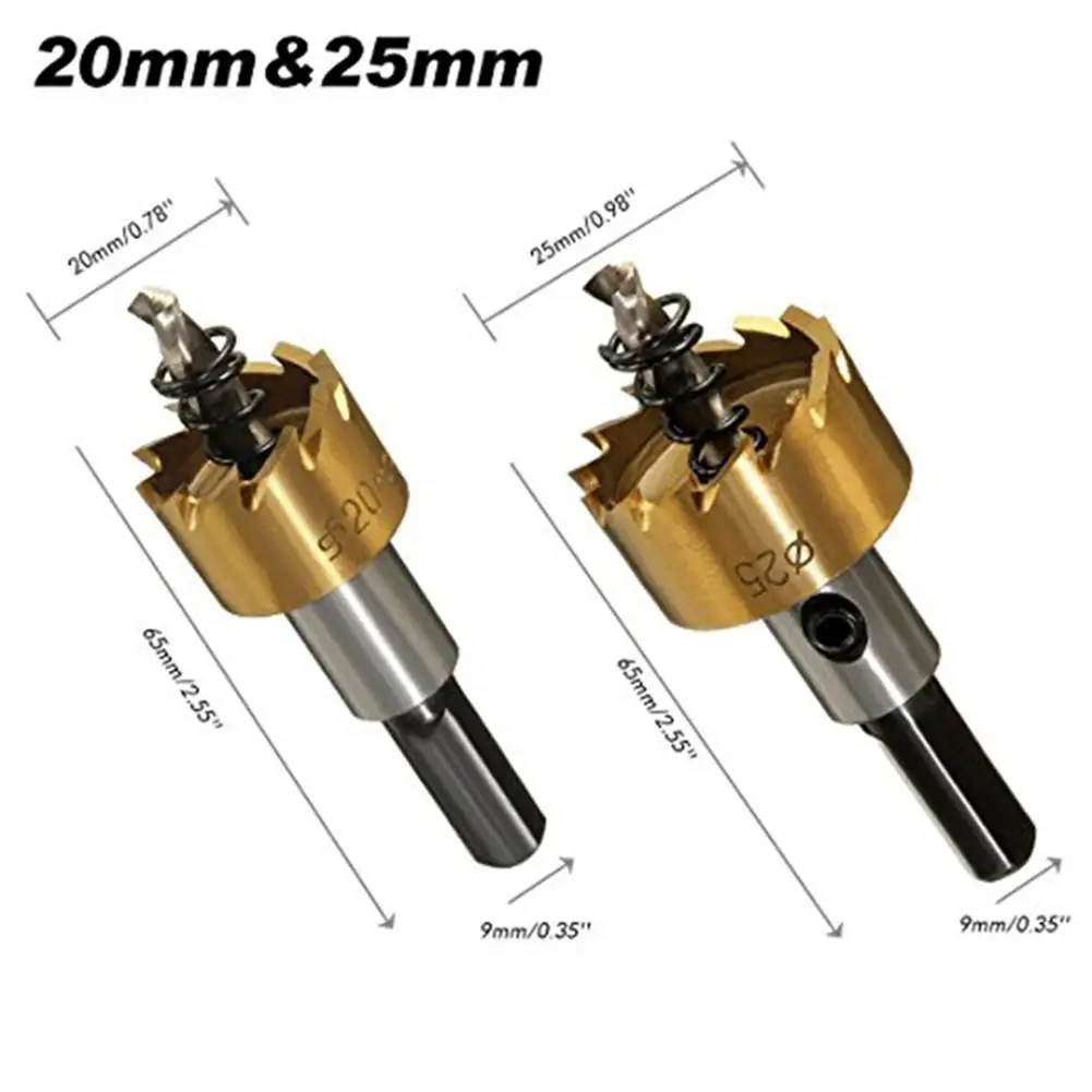 5pcs HSS Drill Bit Set Hole Saw Cutter 16-30 mm With 5 Wrenches For Wood Metal Alloy Drilling Tools