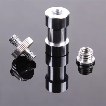 

Chrome-plated steel 1/4" 3/8" Screw 5/8" Spigot Stud Convert Adapter Kit for SLR Camera Tripod