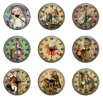 

Hot sale 5pcs16mm20mm25mm Alice in Wonderland With Sun and Moon Handmade Photo Glass Drop Style Cabochons Jewelry Accessories