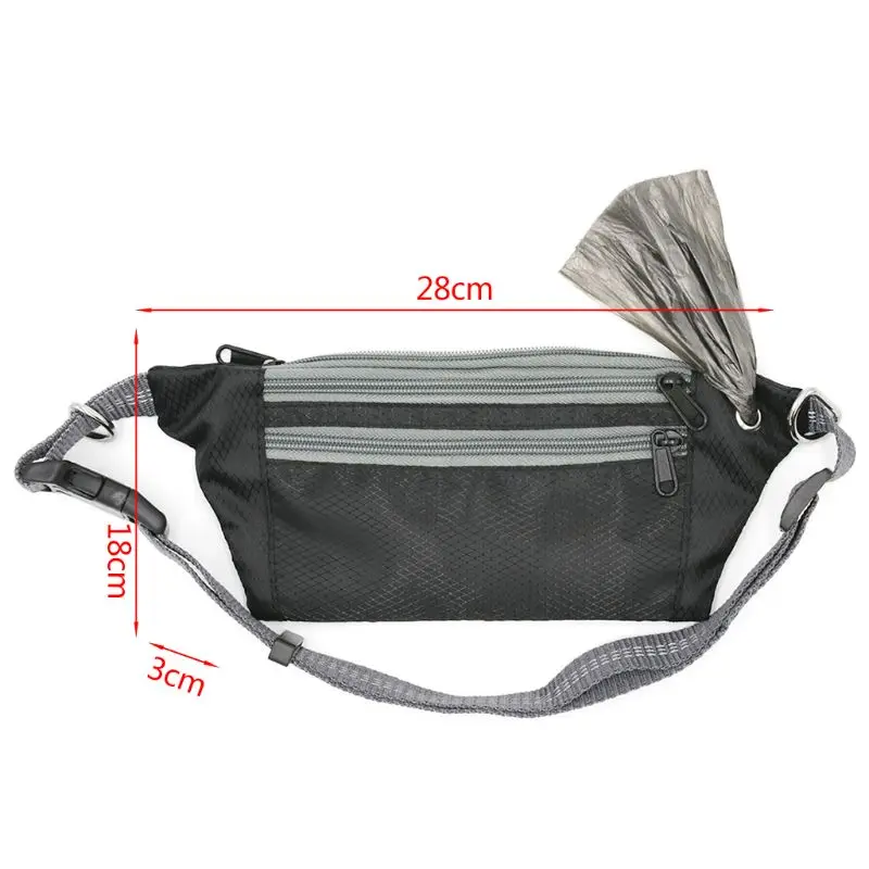 

Waist Pet Leash Outdoor Running Free-Hand Adjustable Waist Belt Nylon Retractable Dog Leash