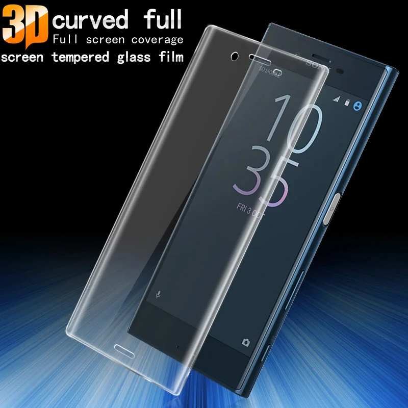MCMEME 3D изогнутый край Полное покрытие закаленное стекло для Sony Xperia XZ Премиум экран