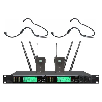 

Bolymic Headset Microphone True Diversity Stage Performance Karaoke Microphone Digital Dual UHF Professional Microphone Wireless