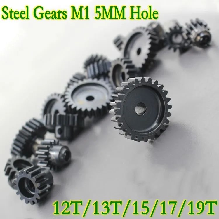 Стальная шестерня s M1 5 мм отверстие 12T 13T 15T 17T 19T моторная Шестерня R/C модель