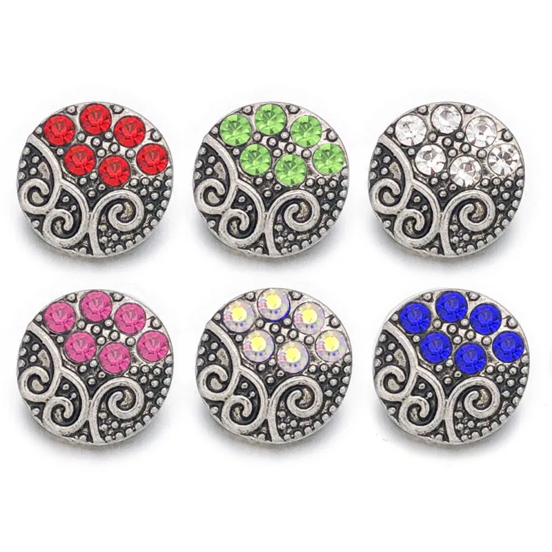 

Fashion 004 Flower 3D 12mm Metal Snap Button For Bracelet Necklace Interchangeable Jewelry Women Accessorie Findings