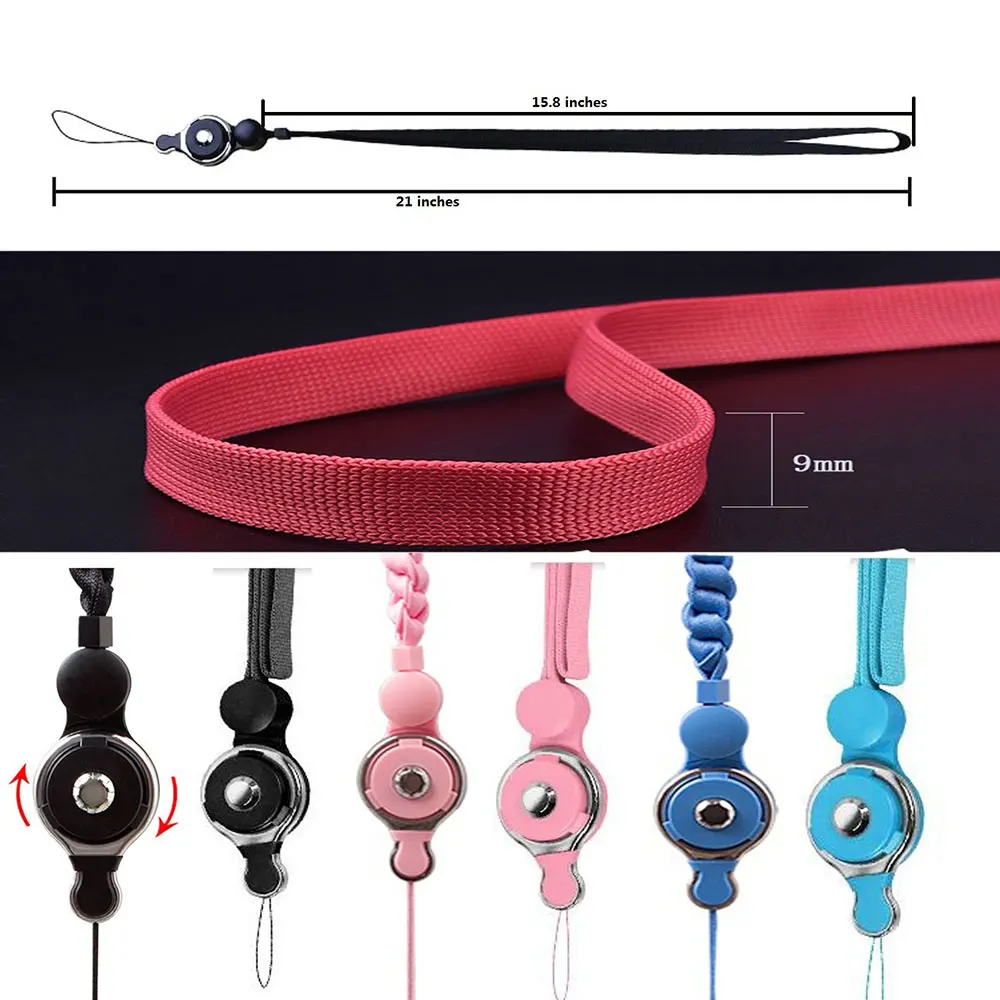 Ascromy Cell Phone Neck Lanyard Strap For Telephone iPhone ID Cards Badge Key Rope Necklace Holder keycord nekband Mobile Strap (4)