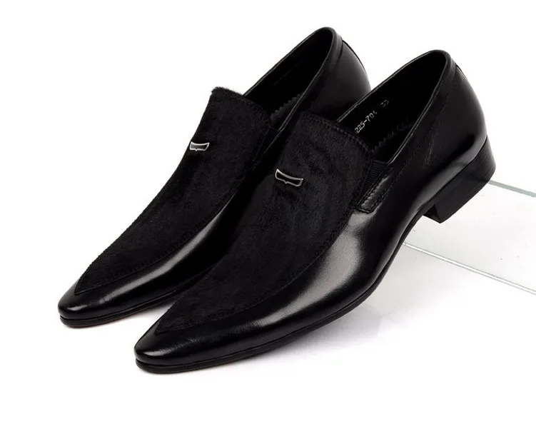 Large size EUR45 fashion Black flats genuine leather mens suede dress shoes pointed toe business dress shoes mens wedding shoes 10