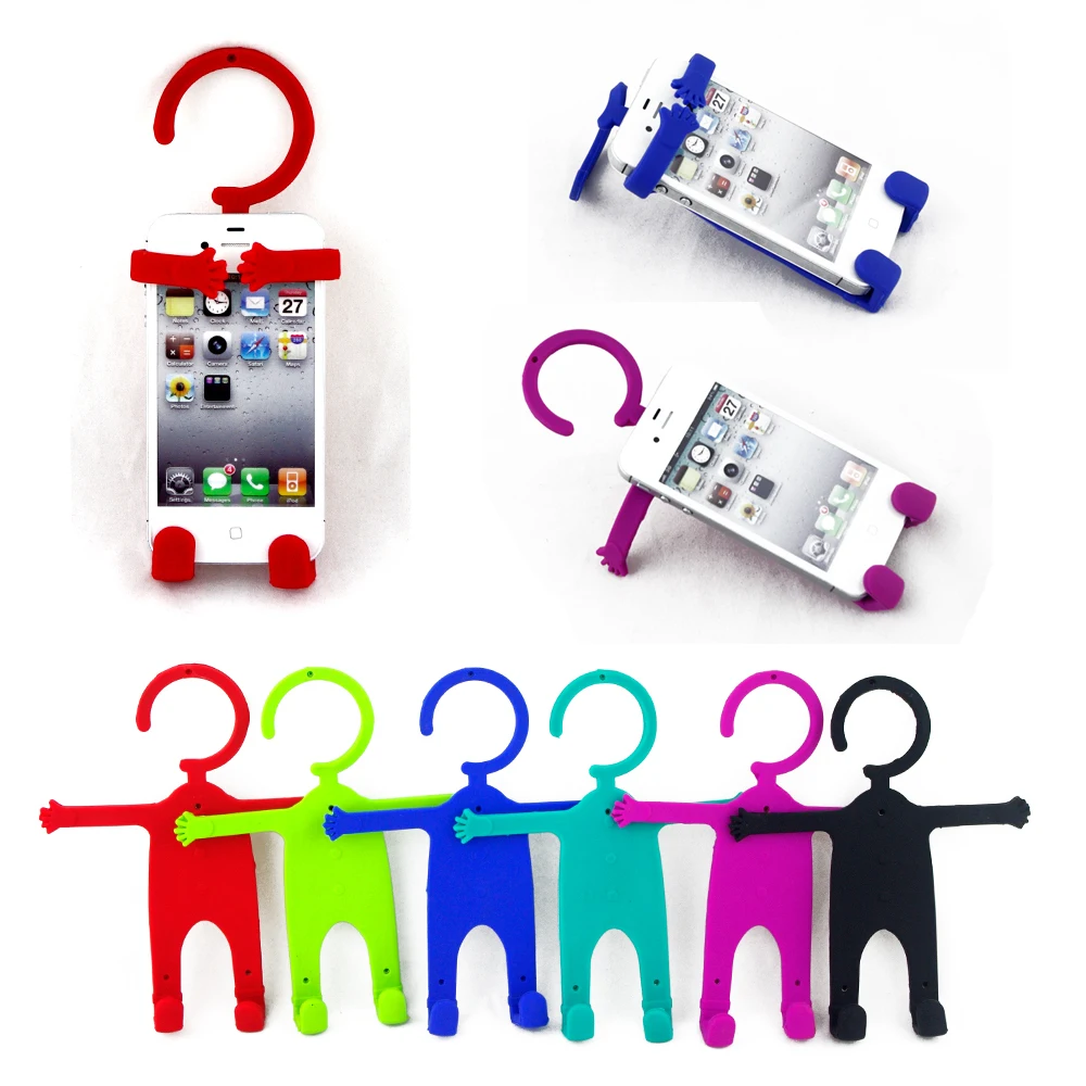 Flexible Bendable Holder Silicon mobile phone hanger for most smart