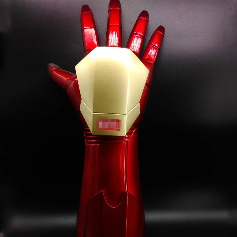 

High Quality Iron Man Arm Glove Cosplay 1/1 Iron Man Gloves Emission With LED Light Infrared Bullet Ironman Figure Action Toys