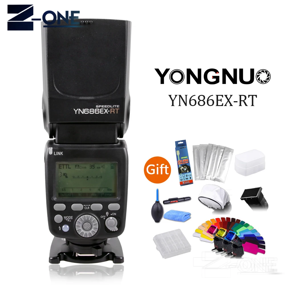 

YONGNUO YN686EX-RT TTL Lithium Speedlite 2.4G Wireless 1/8000s HSS GN60 Master Slave Flash Speedlite for Canon Cameras