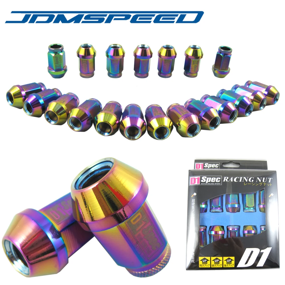 

NEO CHROME D1 Spec Lug Nuts Set of 20PCS 40MM M12x1.5mm JDM Racing Light Weight