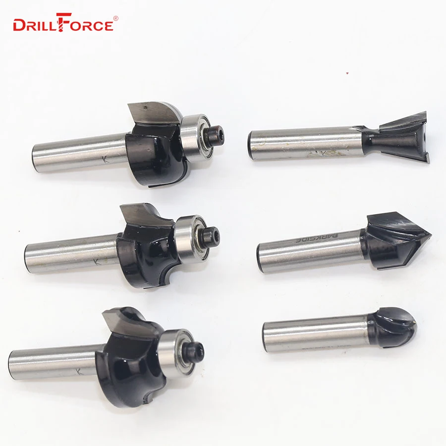 Drillforce 8 мм фрезы из карбида вольфрама Roman Ogee Dovetail угловая круглая бухта коробка V