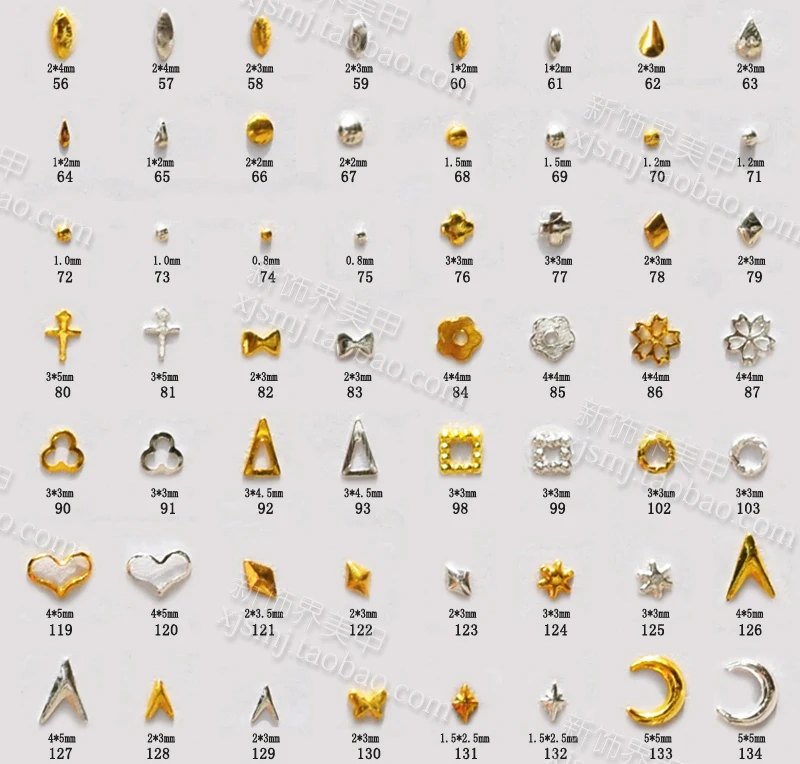 100 шт./пакет 3D нейл-арта украшения сплав ногтей Стикеры Японии и заклепками полый круг, квадрат, «сделай сам», инструменты для ногтей