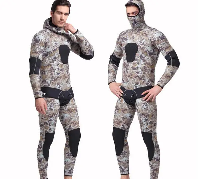 Full Wetsuit 5mm Spearfishing Wetsuit Lycra Sublimation Camo Scuba