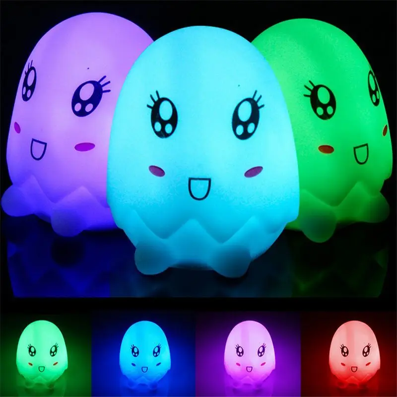 LED RGB 7 Color Dolphins Night Light Colorful Mushrooms Night Light elephants lamp eggs light gift