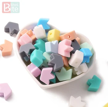

Bite Bites 10PC DIY Pacifier Chain Mini Silicone Crown Beads Baby Nursing Gift BPA Free Food Grade Silicone Toys Baby Teether