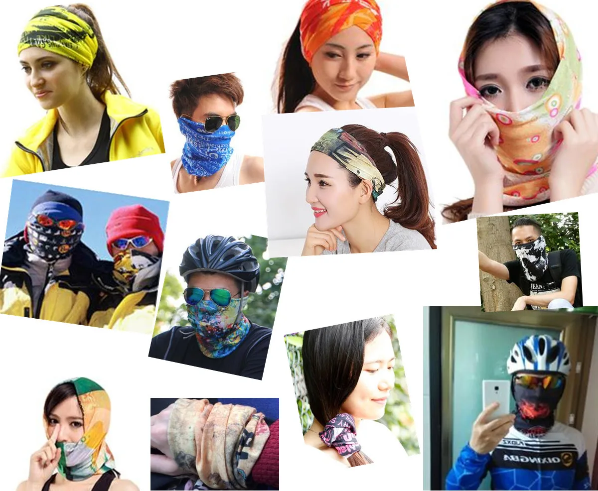 12 шт./лот, 701-800,, альпинистский велосипед, Велоспорт, волшебная повязка на голову, спортивные шарфы, велосипедный шарф, головной убор-бандана
