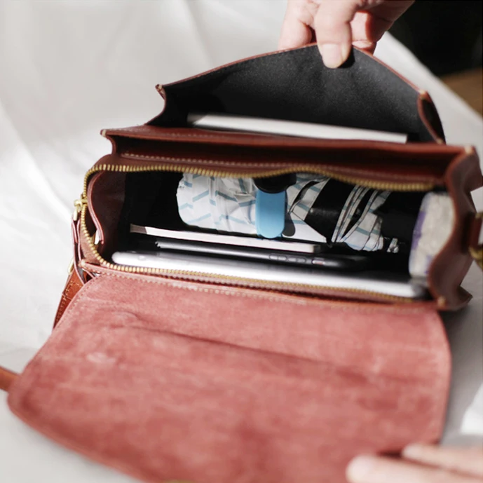 AETOO Leather shoulder bag, retro on the new small square bag, hundred envelopes ancient feeling girl crossbody bag