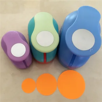 

3pcs(5cm,3.8cm,2.5cm) cortador de papel de scrapbook Round shape craft punch set child diy paper cutter set hole punches